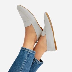 Everlane White The Day Loafer Leather Shoes Flats Size 10 Made in Italy